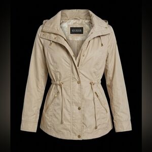 Guess Light Beige Women's Utility Anorak Jacket